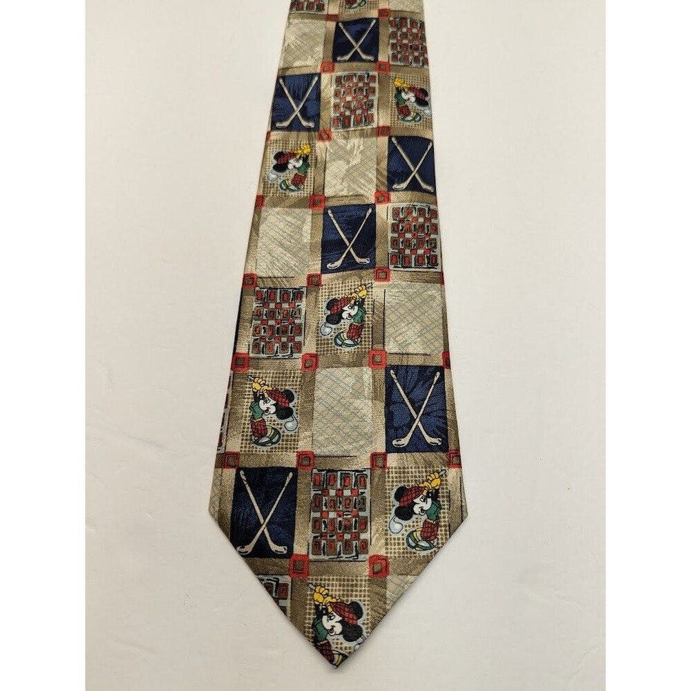 Mickey Unlimited Golf‎ Theme Mickey Mouse Pointed Classic Necktie Tie